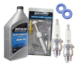 Kit Óleo Mercury Rabeta + Bomba P/ Troca + 2 B7hs-10 + Anéis | Produtos Náuticos