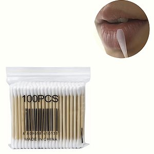 100 Palitos De Madeiras 2 Pontas Designer Sobrancelhas Micro
