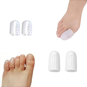 Kit Par Protetor Dedão Dedinho Pé Silicone Unha Encravada