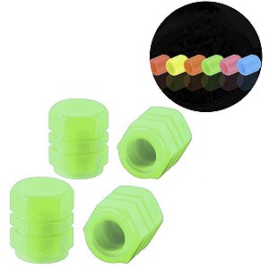 4 Bico Tampa Válvula Pneu Carro Moto Bike Universal Luminoso