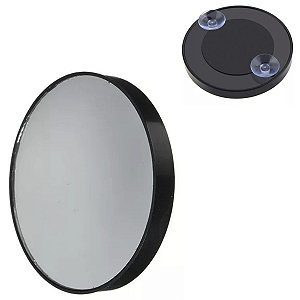 1 Espelho Lente Aumento 3x Banheiro Lavabo Make Ventosa 9 cm