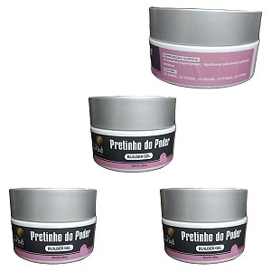 3 Gel Construtor LED UV Fibra Acrigel 30ml Alongamento Unhas