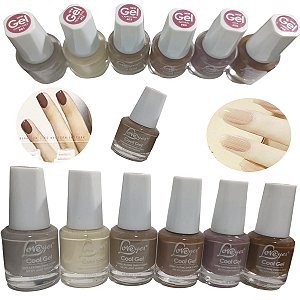 6 Esmalte Unha Cool Gel Nude Loveyes Manicure Pedicure Salão