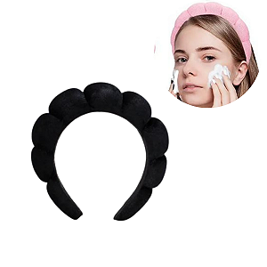 1 Tiara Faixa Atoalhada Estética Skin Rosto Maquiagem Facial