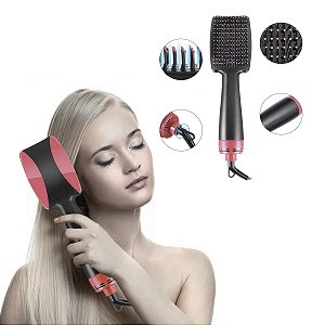 1 Escova Secadora Modeladora Seca Alisa Cabelos Antifrizz