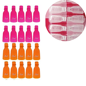 10 Clip Dedeiras Remoção Unha Gel Esmalte Fibra Reutilizável