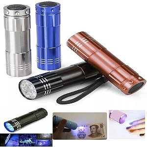Lanterna Led Uv Ultra Violeta Detecta Nota E Seca Unha Nail