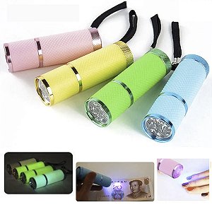 1 Lanterna Led Uv Seca Unhas Nail Ultra Violeta Detecta Nota