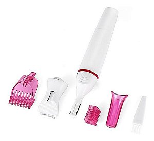 Depilador Elétrico Portátil Raspa Pêlo Intimo Axila Buço 5x1