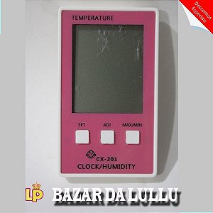 Higrômetro Termômetro Digital Temperatura Umidade Cílios Rosa