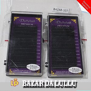 2 Caixas de Cílios Fio a Fio Dollylash 0.07C 14MM