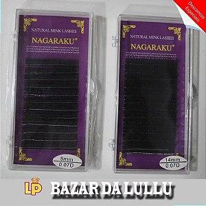 2 Caixas Cilios Nagaraku Mink Lashes Fio a Fio  8mm e 14mm 0.07D