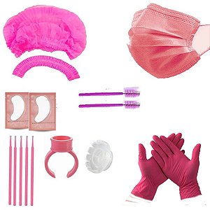 KIT PARA EXTENSÃO CILIOS FIO A FIO  ACESSORIOS DESCARTAVEIS