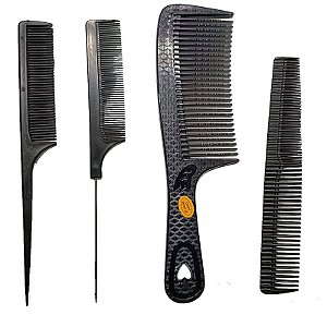 4 Pente Fino Divisor Antifrizz Cabelo Corte Química Penteado