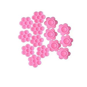 100 Batoques Flor P Anel Suporte De Cola Extensão De Cílios