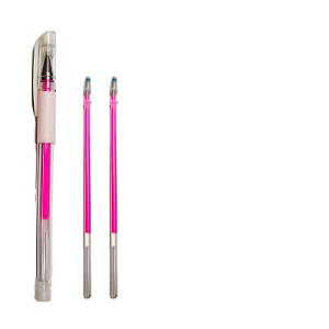 1 Caneta Marcadora Gel Rosa Microblading + 2 Recarga Refil