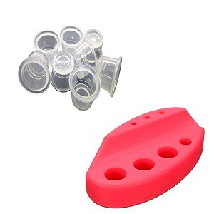Kit Suporte Para Dermógrafo Porta Batoque + 100 Batoques M