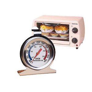 Termômetro Analógico Forno 300° Alta Qualidade Com Base Inox