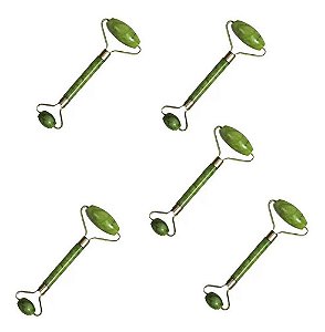 5 Rolo Massageador Pedra De Jade Anti Rugas Massagem Facial