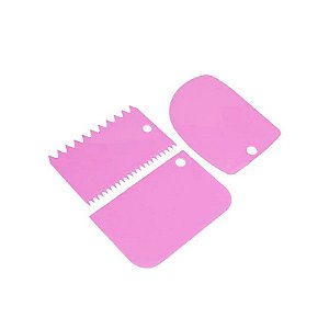 Espatula Alisar Modela Bolos Kit C/ 3 Un Mini Niveladora