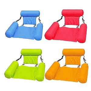 4 Cadeira Boia Poltrona Flutuante Inflável Para Piscina