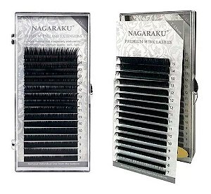2 Cílios Nagaraku Premium Mink Mix Tam(7ao15) Volume Russo