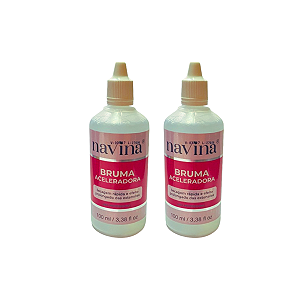 2 Bruma Acelerador De Cílios  Lash Navina 100ml Profissional