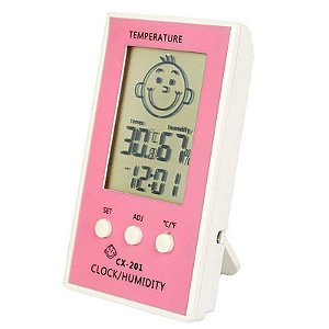 Higrômetro Termômetro Digital Temperatura Umidade Cílios Ros