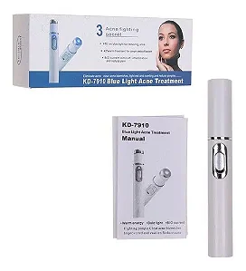 Caneta Led Luz Azul Tratamento Facial Anti Acne Varizes