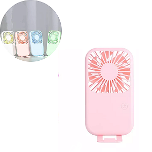 Mini Ventilador Mesa Usb Portátil Recarregável Cilios Cola