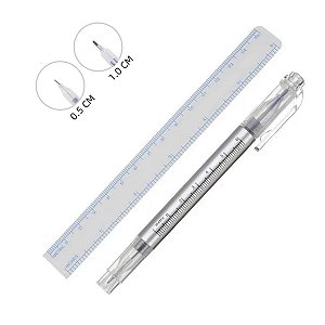 Caneta Marcadora 2 Pontas Microblading Cirúrgica Dermográfica
