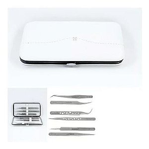Kit C/  6 Pinças P/ Designer Lash Premium Estojo Nagaraku