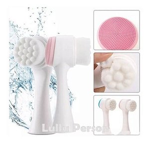 Escovas De Limpeza Facial Massageadora Manual 2 Funções