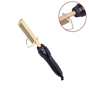 Pente Quente Ferro Elétrico Alisador Modelador Cabelo Bivolt