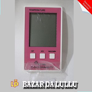 Higrômetro Termômetro Digital Temperatura Umidade Cílios Rosa
