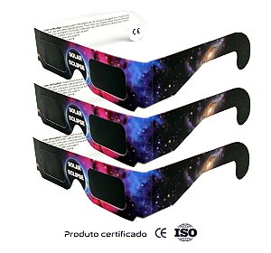 Óculos para ver Eclipse Solar 3 Unidades