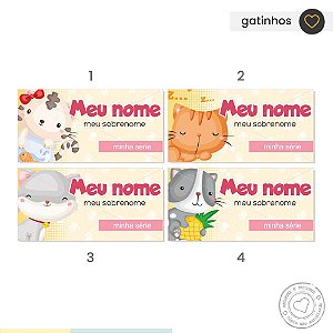 ETIQUETA ESCOLAR  Gatinhos