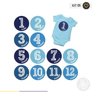ADESIVO MESVERSÁRIO BOYS - 8 OPÇÕES