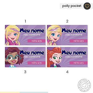 ETIQUETA ESCOLAR Polly pocket