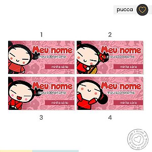 ETIQUETA ESCOLAR Pucca