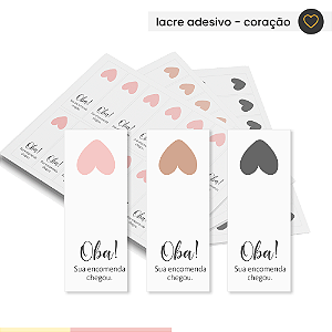 Lacre adesivo - Coração