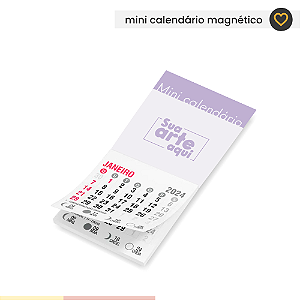 Mini calendário com imã