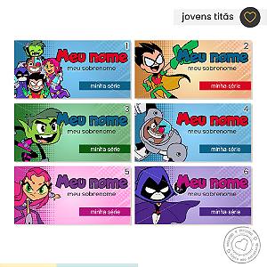 ETIQUETA ESCOLAR  Jovens Titãs