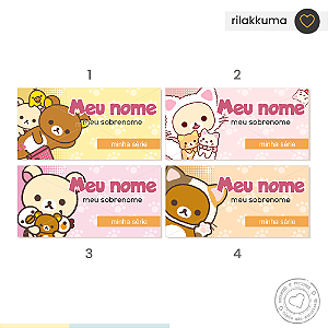 ETIQUETA ESCOLAR  Filakkuma