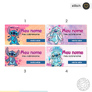 ETIQUETA ESCOLAR  Stitch