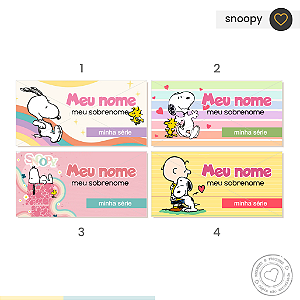 ETIQUETA ESCOLAR  Snoopy