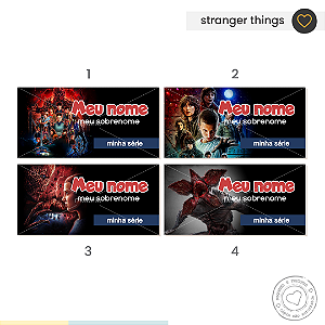 ETIQUETA ESCOLAR Stranger Things
