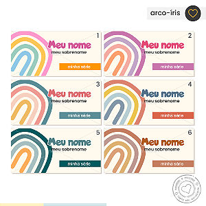 ETIQUETA ESCOLAR Arco-iris