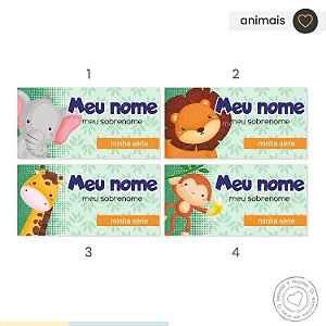 ETIQUETA ESCOLAR  Animais