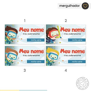 ETIQUETA ESCOLAR  Mergulhador